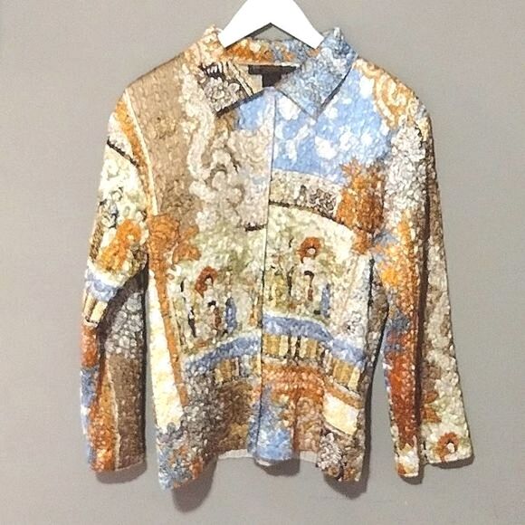 2-Piece Pleats Collection by Pings Imports Size XL Women's Jacket and Tank Top - Picture 2 of 13